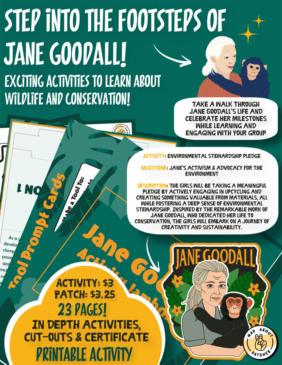 Jane Goodall Jamboree Activity - SELF PRINTABLE EXPERIENCE! – Mad About ...