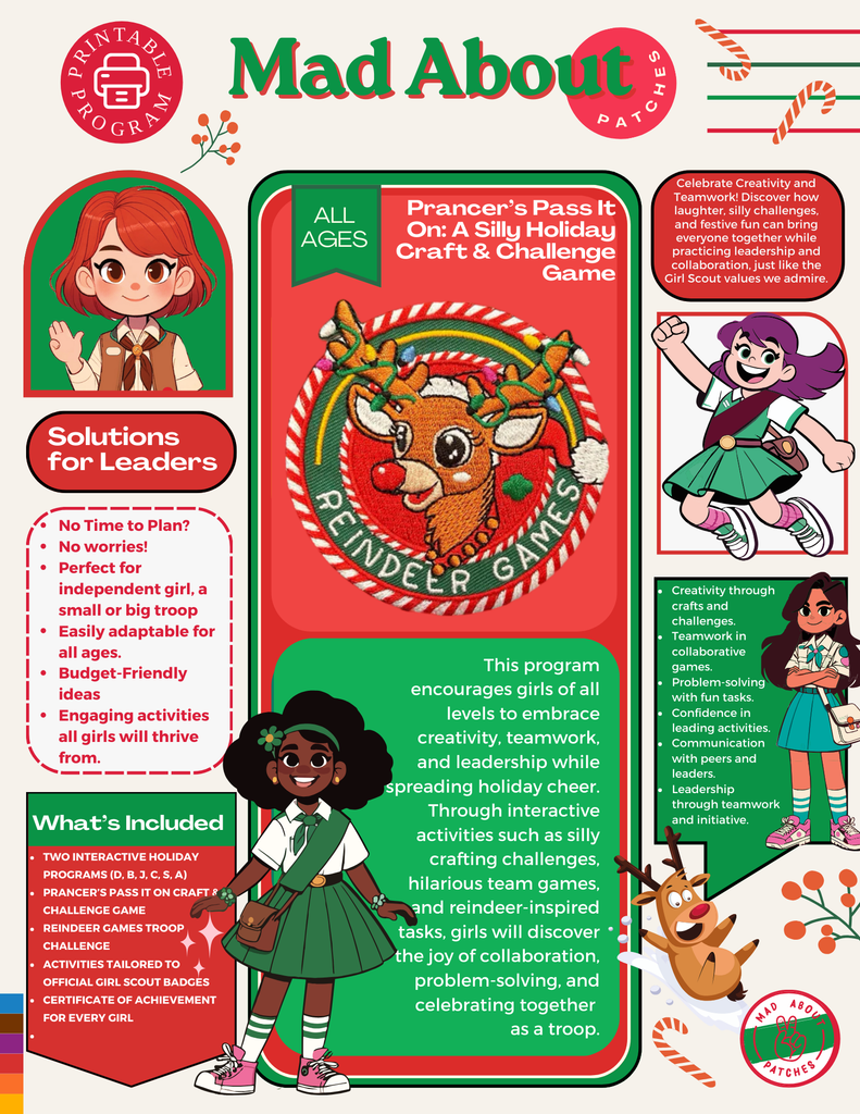 Prancer’s Pass It On: A Silly Holiday Craft & Challenge Program and Game