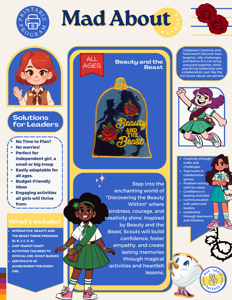 Beauty and the Beast Patch Activity Sheet