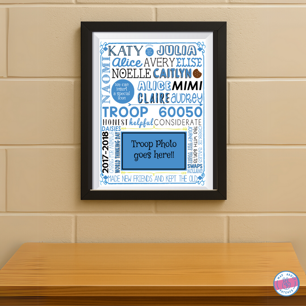 Personalized GS Word Art Photo Keepsake