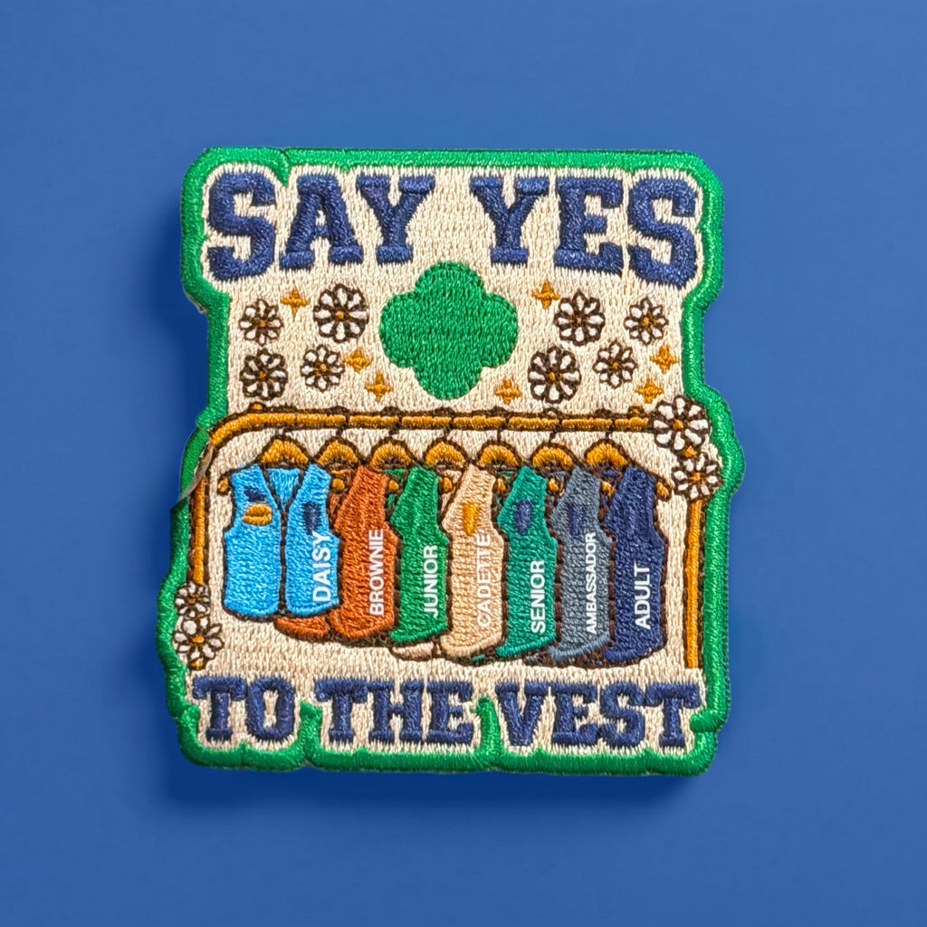 Say Yes to the Vest - Embroidered Patch