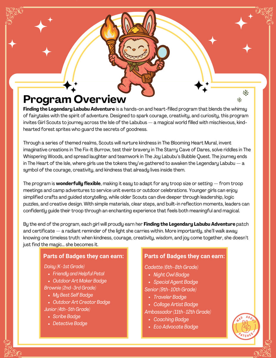 Finding the Legendary Labubu Adventure Program – Mad About Patches