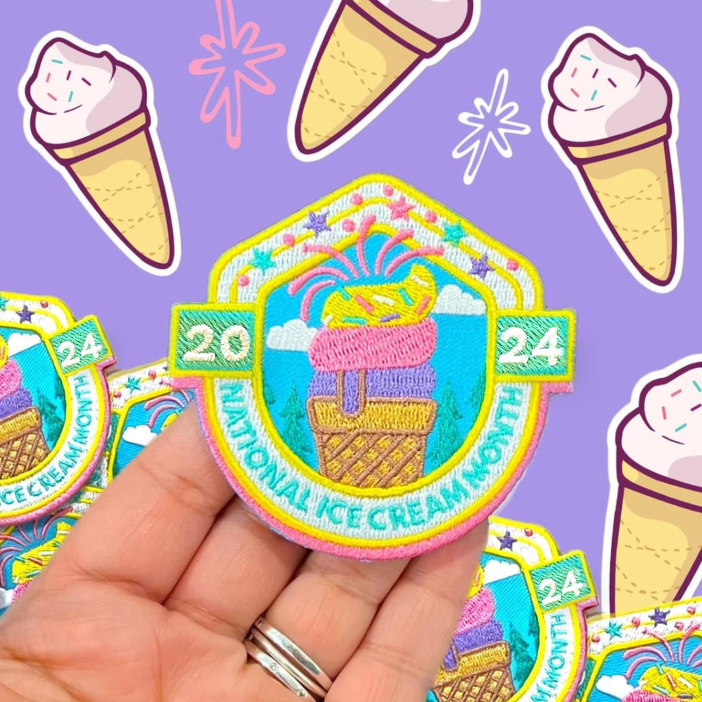 National Ice Cream Month 2024 Custom Patch