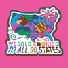 I SOLD COOKIES TO ALL 50 STATES CUSTOM PATCH (2 versions "I" and "WE" Sold)